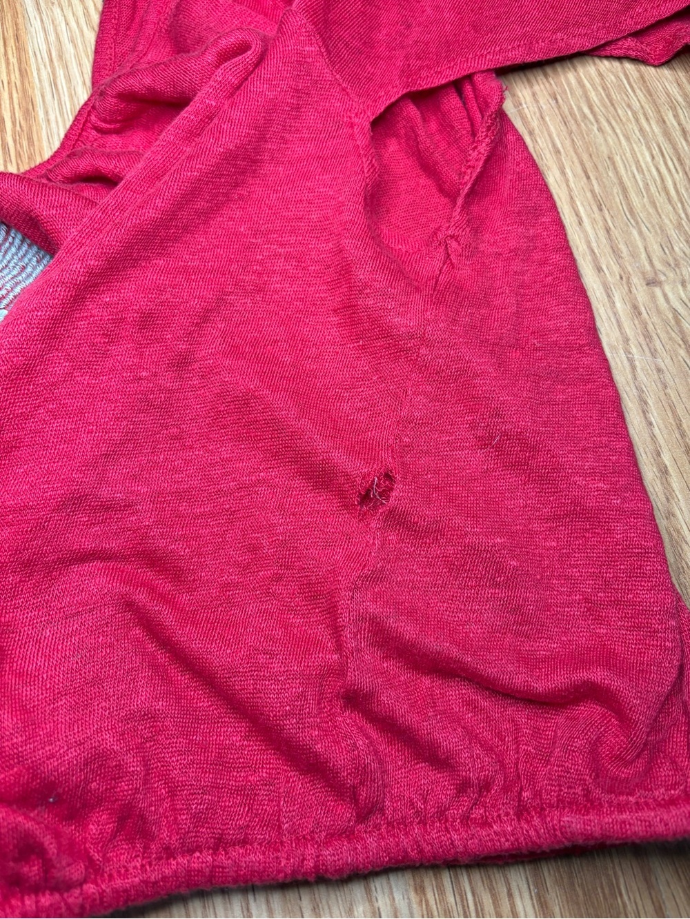 Free People Red Embroidered Peasant Tunic Top - Picture 5 of 8